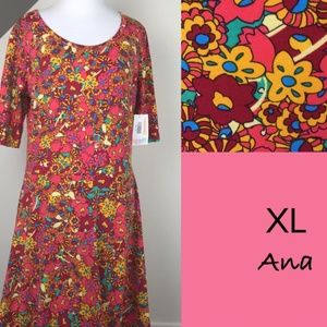 XL LuLaRoe Florida Print Ana Dress (14-16)